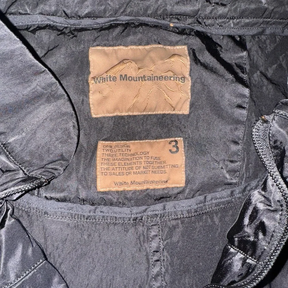 WHITE MOUNTAINEERING Woven Shrinked Contrasted Jacket,‎ Size L - Made in Japan